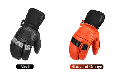 KUTOOK l Gants de ski en cuir de chèvre imperméables