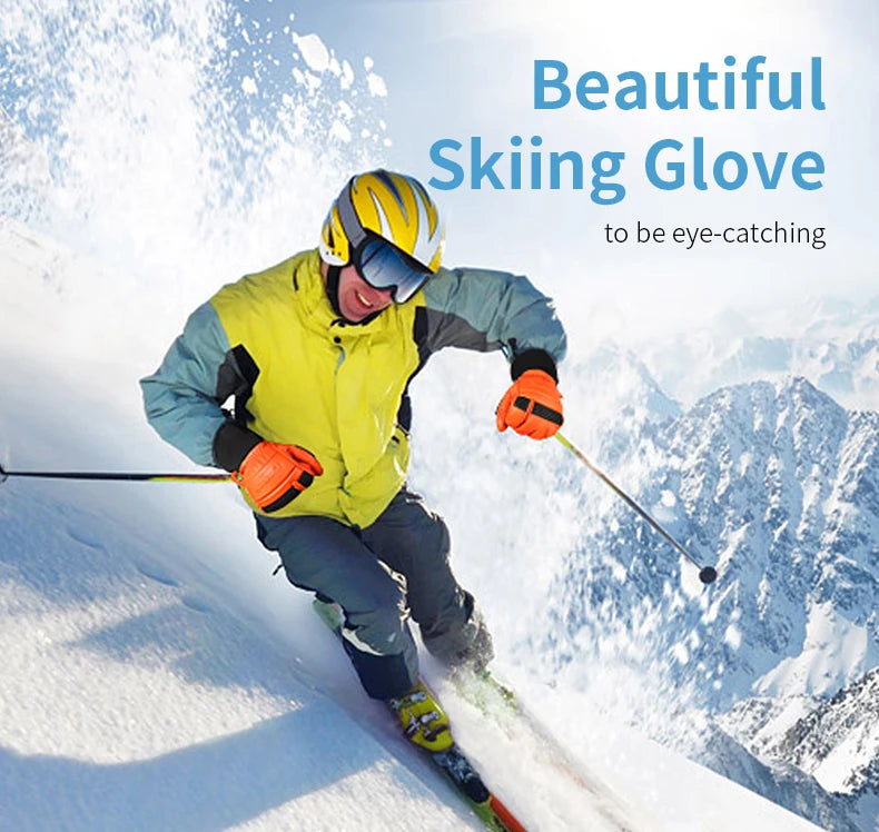 KUTOOK l Gants de ski en cuir de chèvre imperméables