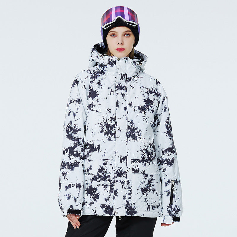 Veste de ski coupe-vent épaissie pour hommes et femmes