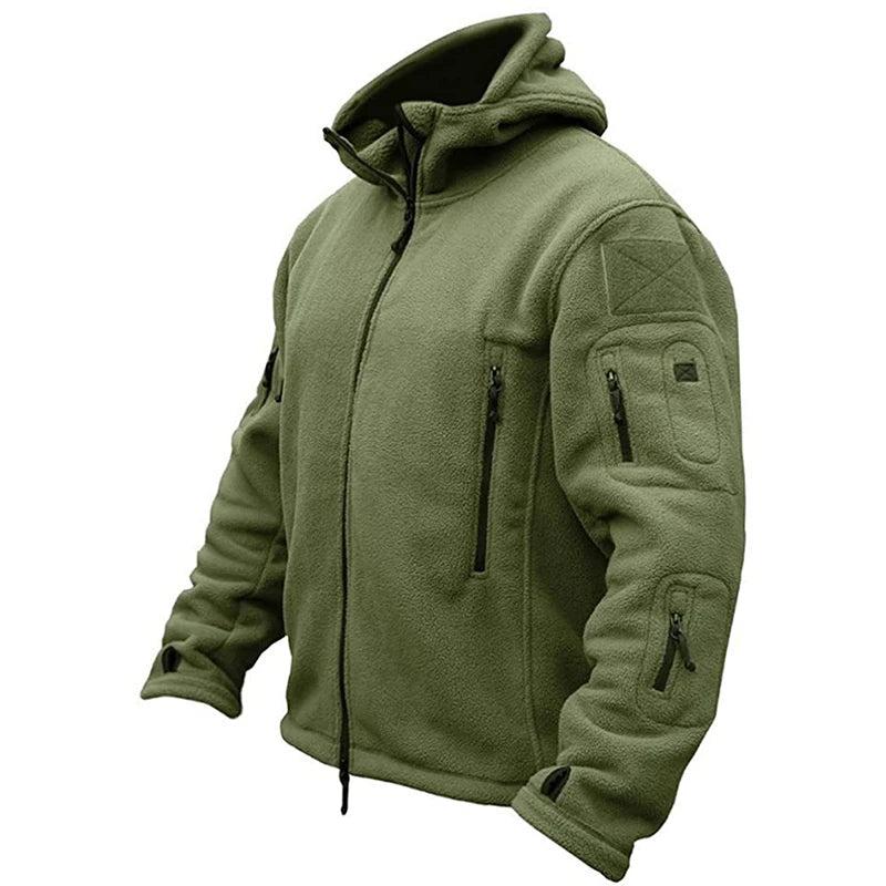 Veste militaire polaire thermique tactique pour homme, manteau à capuche pour Sports de plein air, randonnée Softshell militaire en plein air