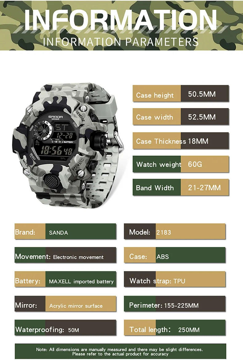 Montre électronique militaire