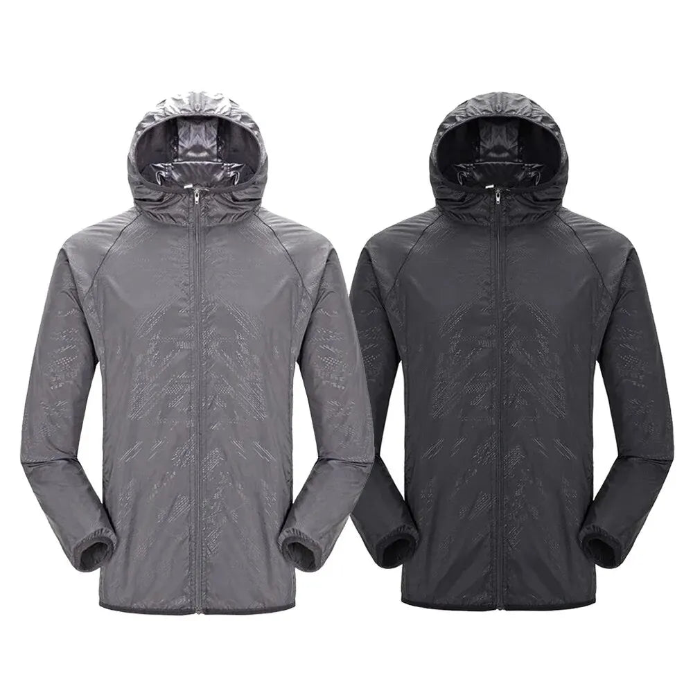 Veste de pluie de camping pour hommes et femmes, vêtements de protection solaire imperméables, vêtements de pêche et de chasse, peau à séchage rapide