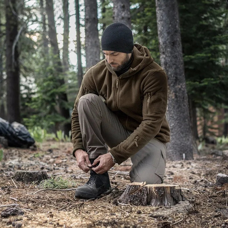 Veste militaire polaire thermique tactique pour homme, manteau à capuche pour Sports de plein air, randonnée Softshell militaire en plein air