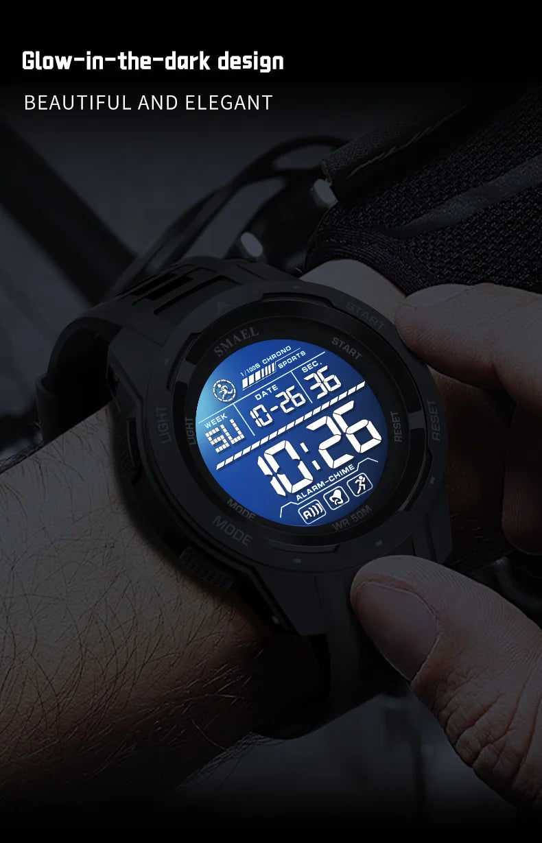 Montre numérique de sport étanche