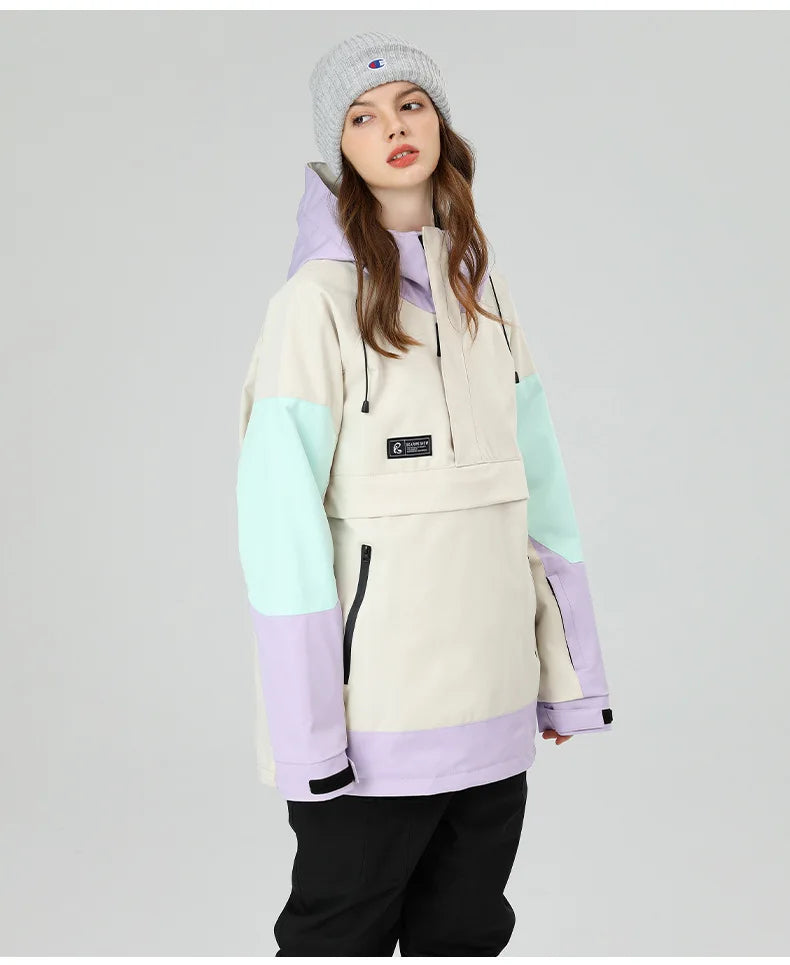 Veste de ski coupe-vent et imperméable pour femme