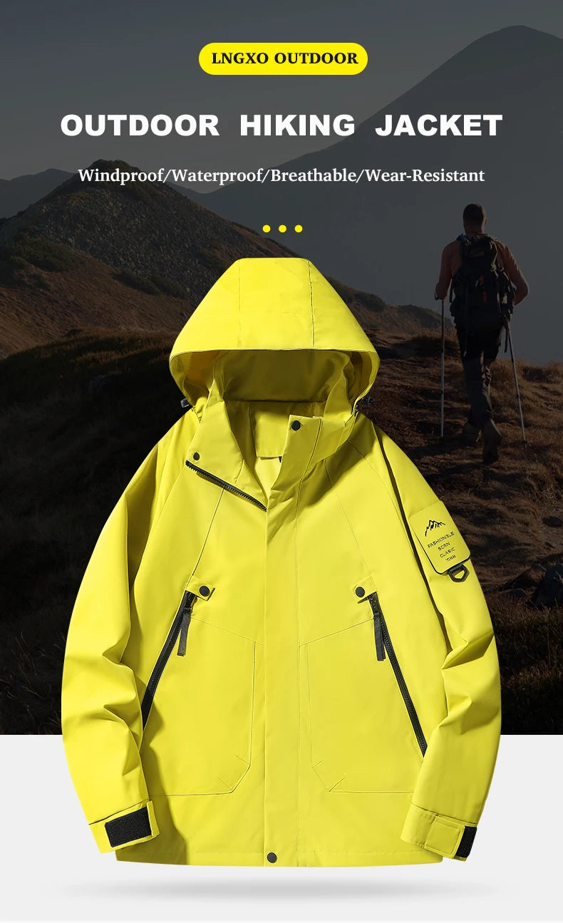 Veste Imperméable Unisexe pour Homme et Femme, Manteau de Pluie, Anti-Salissure, Coupe-Vent, Escalade, Randonnée, Camping, Trekking, Extérieur