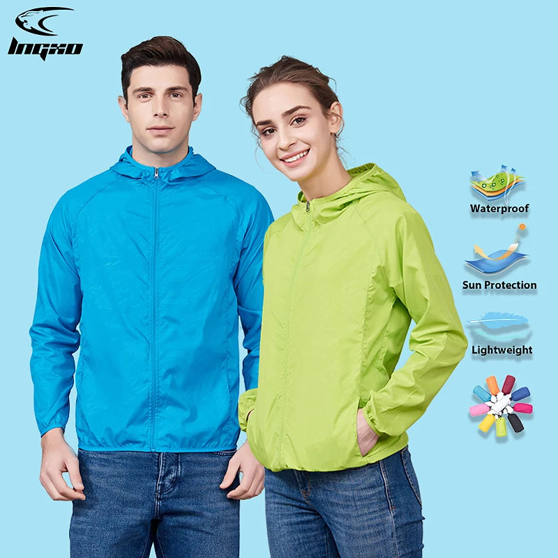 veste de randonnée unisexe hommes femmes imperméable séchage rapide Camping coupe-vent extérieur Trekking pêche pluie manteau Anti UV vêtements