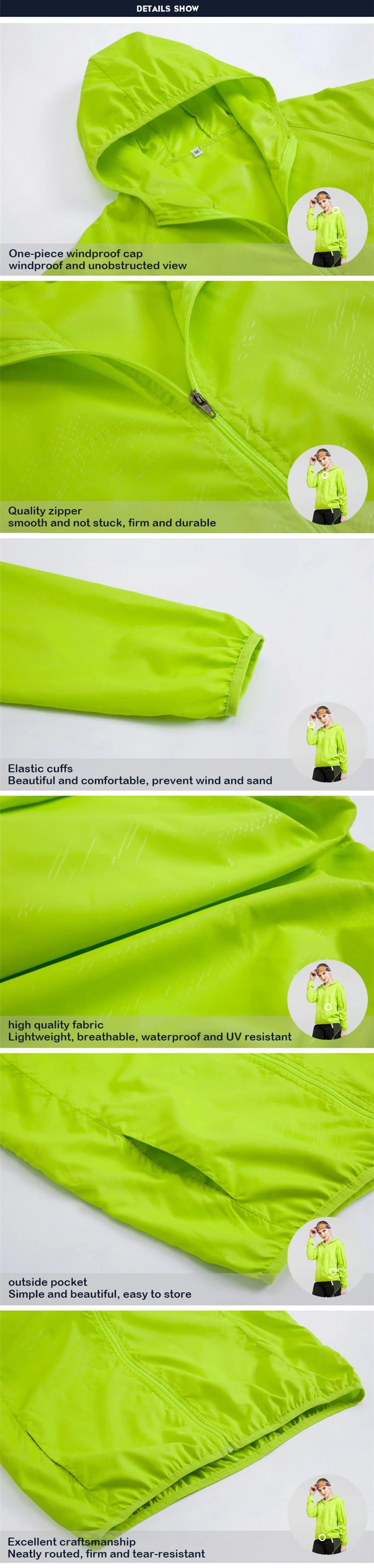 veste de randonnée unisexe hommes femmes imperméable séchage rapide Camping coupe-vent extérieur Trekking pêche pluie manteau Anti UV vêtements