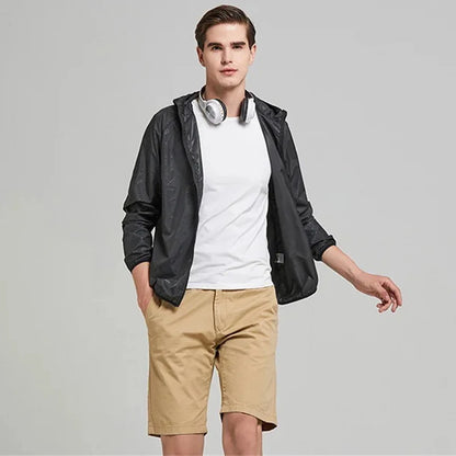 Veste de pluie de camping pour hommes et femmes, vêtements de protection solaire imperméables, vêtements de pêche et de chasse, peau à séchage rapide