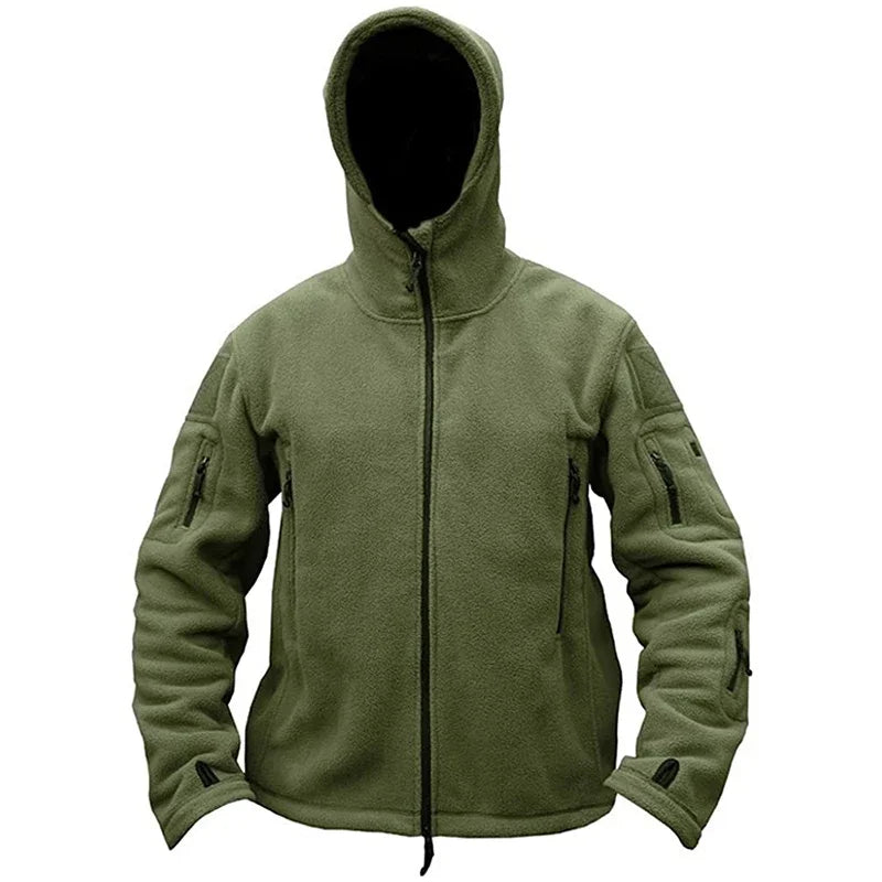 Veste militaire polaire thermique tactique pour homme, manteau à capuche pour Sports de plein air, randonnée Softshell militaire en plein air