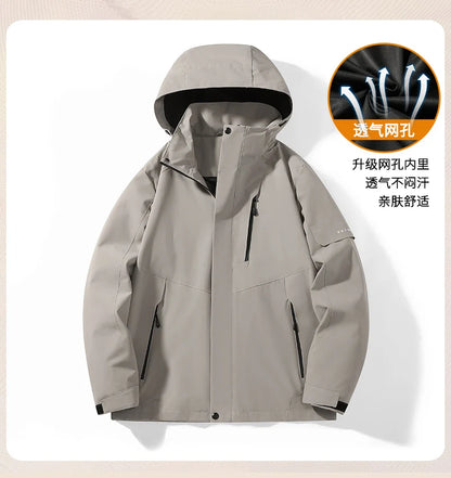 Veste tempête coupe-vent pour homme, veste de pluie, sports de plein air, canadisme, camping, ski, loisirs, tout, britannique, mode, nouveau