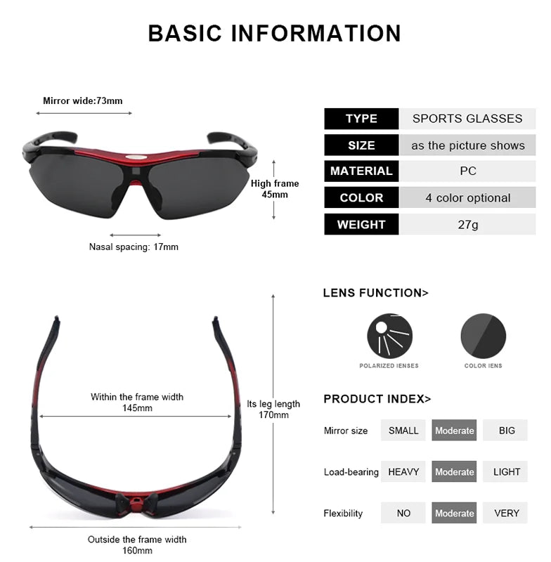 Lunettes de soleil de vélo de montagne pour hommes et femmes, lunettes de sport de route, lunettes de vélo VTT, lunettes d&