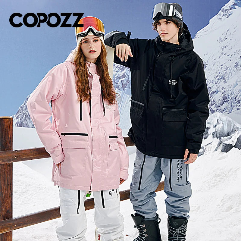 Veste et pantalon de ski imperméables pour hommes et femmes, pulls chauds