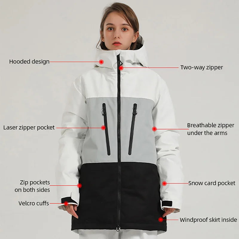 Veste de Ski pour homme et femme, coupe-vent