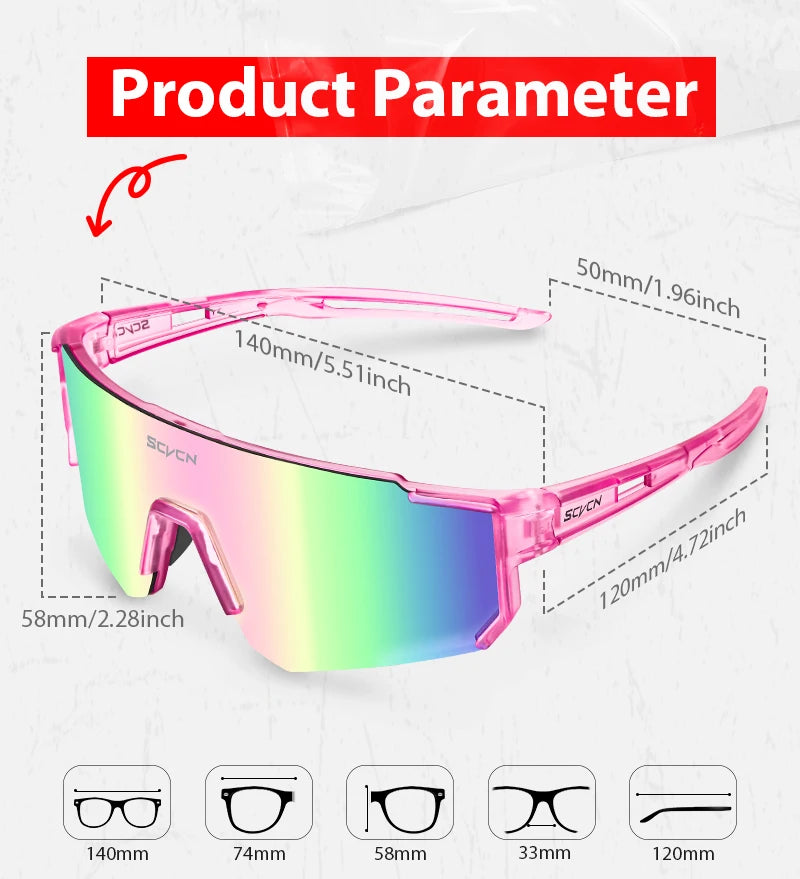 SCVCN-Lunettes de soleil de cyclisme VTT pour hommes et femmes