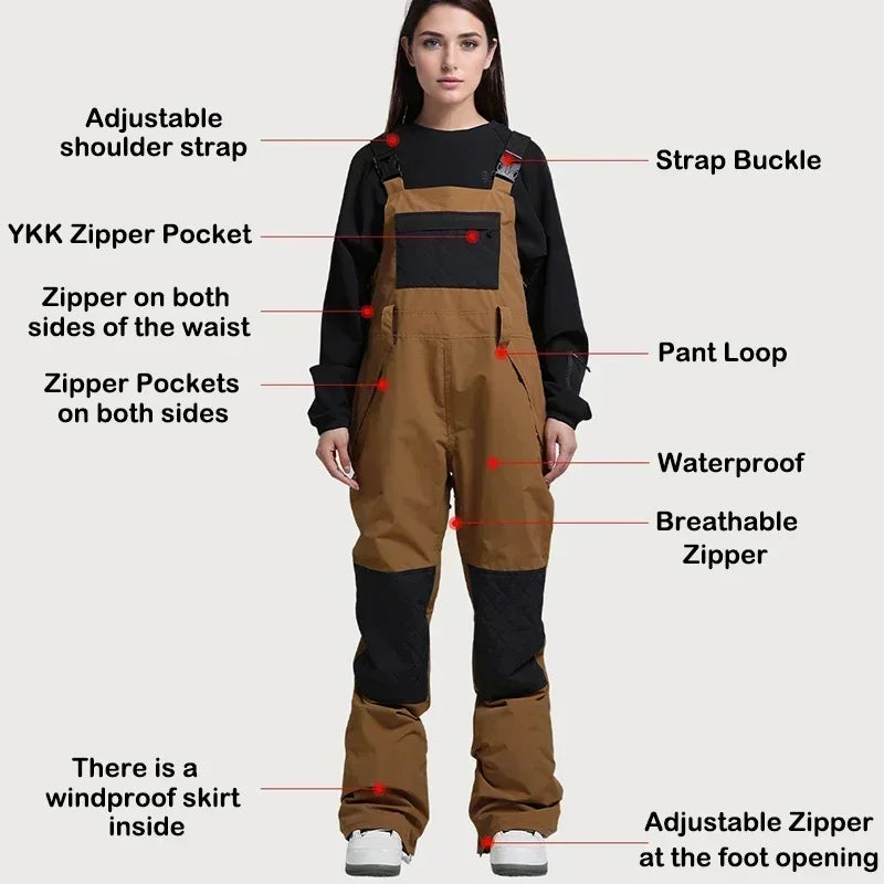 Pantalon de ski coupe-vent imperméable