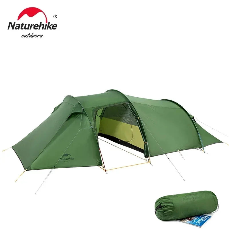 Naturehike – tente de randonnée pour 2, 3, 4 personnes, voyage, famille, ultralégère, étanche, 20D, 4 saisons