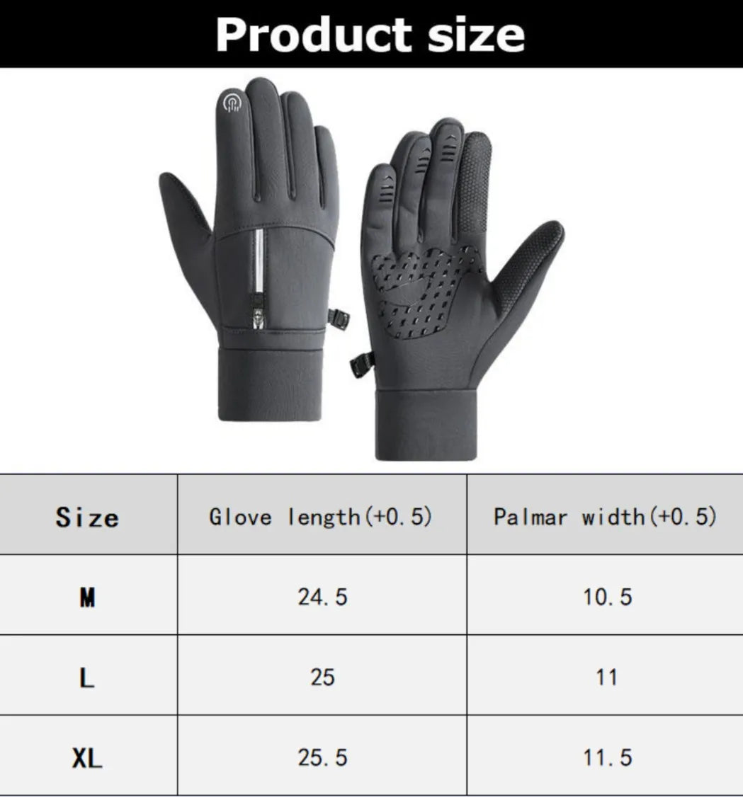 Gants de sport thermiques imperméables