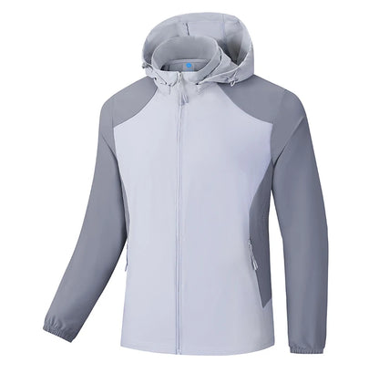 Veste de protection solaire pour homme, coupe-vent, imperméable, élastique, vêtements de chapeau perfectionnés, escalade, randonnée,