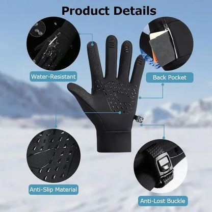 Gants de sport thermiques imperméables