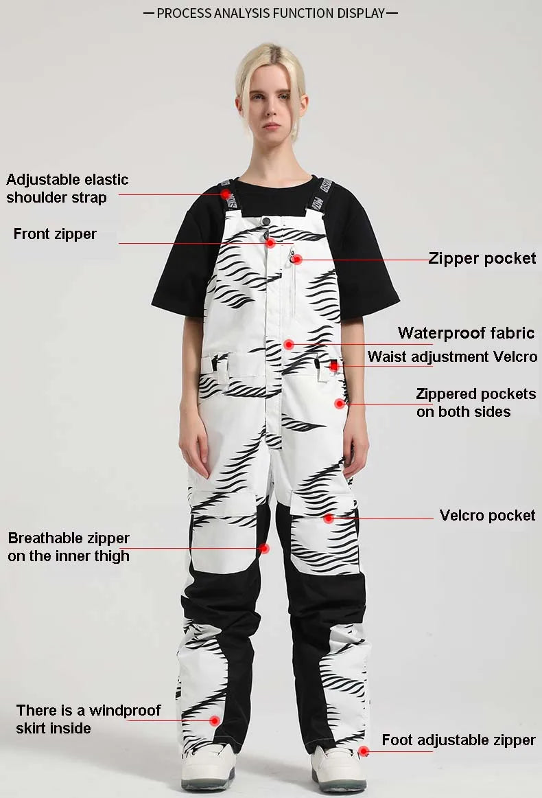 Pantalon de ski en patchwork pour homme et femme