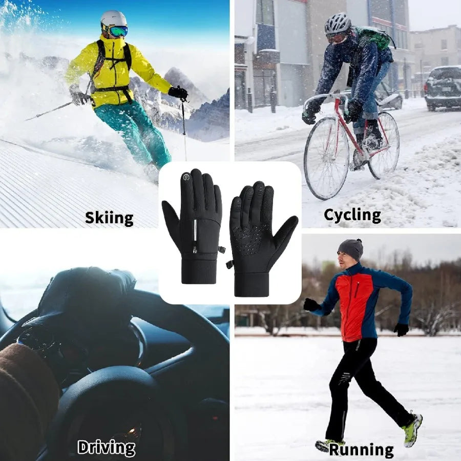 Gants de sport thermiques imperméables