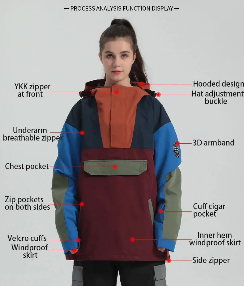 Vestes de ski à capuche chaudes