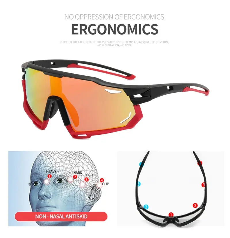 Lunettes de soleil de sport pour hommes et femmes, lunettes de vélo de montagne, lunettes de vélo de route, lunettes de soleil de cyclisme VTT, UV400