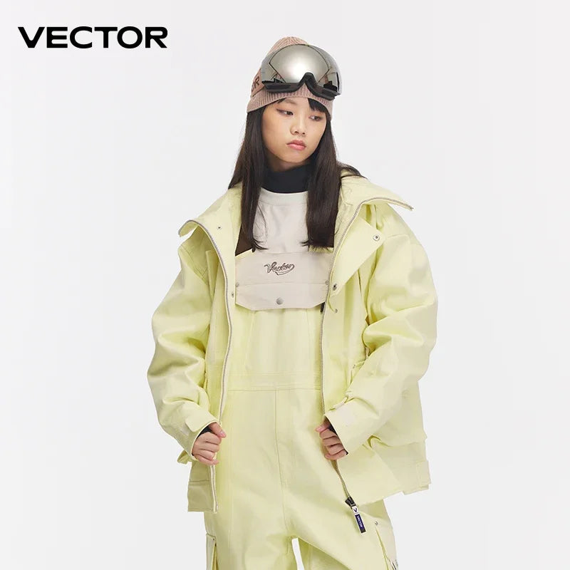 VECTOR-Veste de ski cowboy pour homme et femme, vêtement de mode, épais, avec isolation thermique, imperméable, coupe-vent, équipement de sport