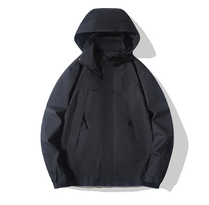 Vestes à capuche légères pour hommes et femmes, manteau de pluie imperméable, coupe-vent chaud, décontracté, extérieur, randonnée, camping, printemps, automne